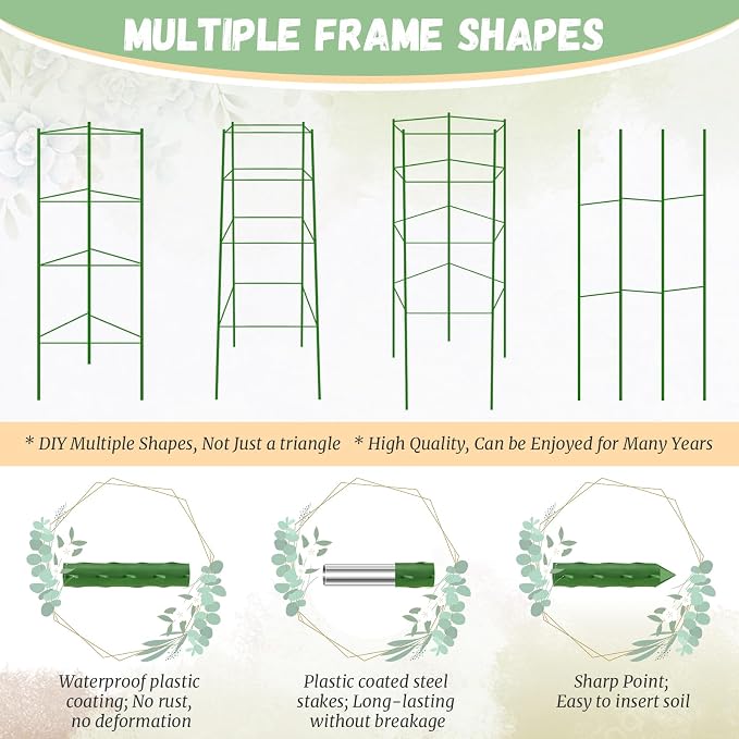 Legigo 8-Pack Tomato Cage for Garden Plant Support- Up to 48inch Garden Stakes - Image 5