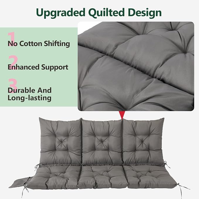 3 Seater Porch Swing Cushion, Thick Cushion - Image 4