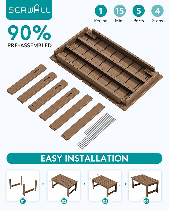 SERWALL Outdoor Coffee Table - Image 5