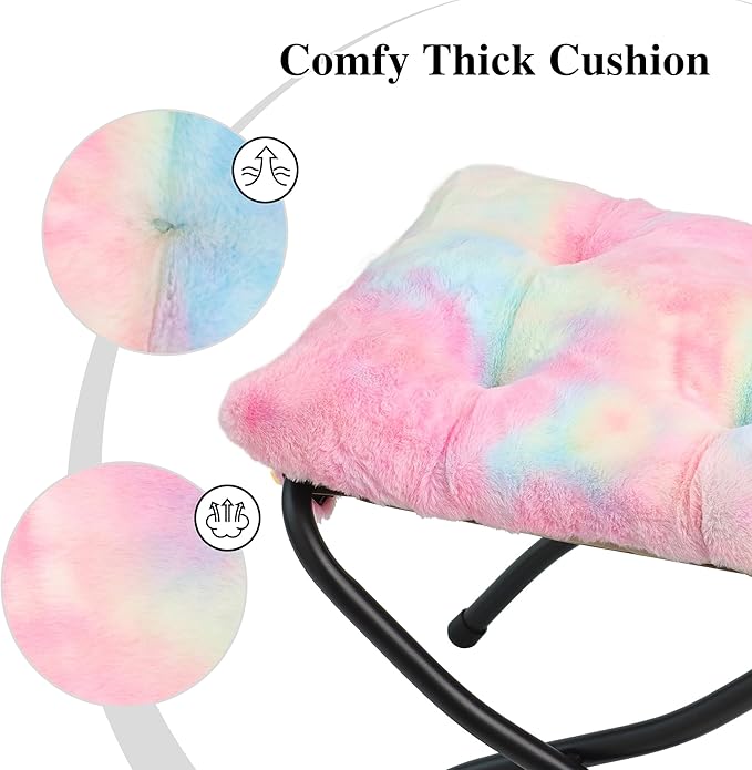 15" Folding Ottoman, Foldable Footrest Stool, Portable Small Foot Stool - Image 4