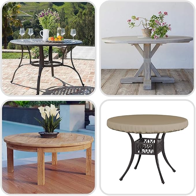 Covers & All Round Table Top Cover, 12 Oz Waterproof UV & Weather Resistant - Image 7