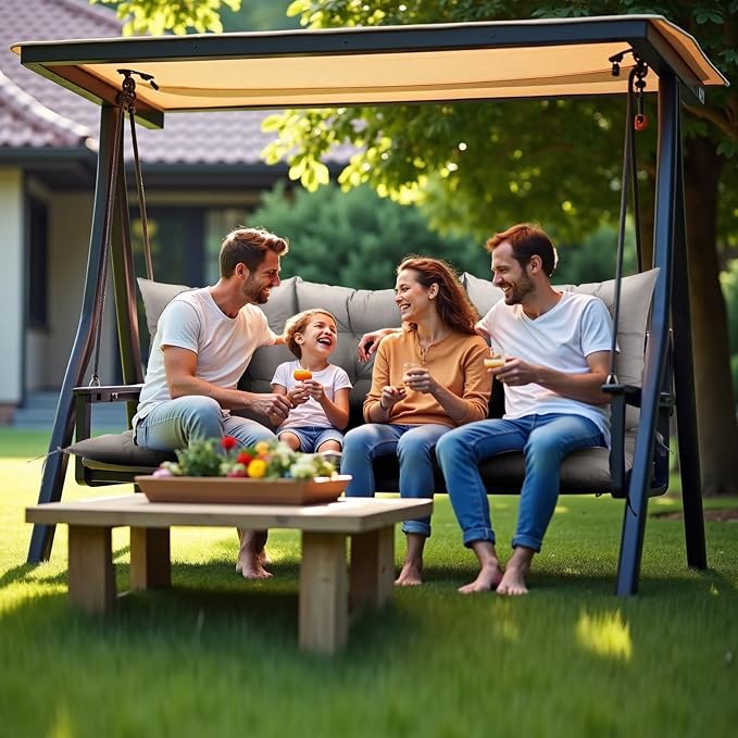 NACATIN 3 Seat Cushion for Outdoor Swing - Image 7