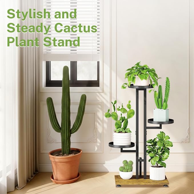 iDavosic.ly 3 Tier Plant Stand Indoor Outdoor, Tiered Corner Multiple Flower - Image 6