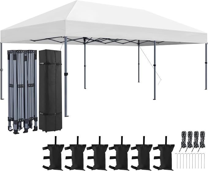 Yaheetech 10×20 Pop Up Canopy Easy Set-up Tent, Portable Outdoor Canopy Instant by Yaheetech