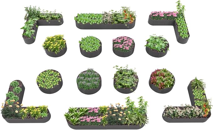 A ANLEOLIFE Set of 14, 18 Inch Tall Raised Garden Beds Kit, Heart-Shaped by AAnleolife