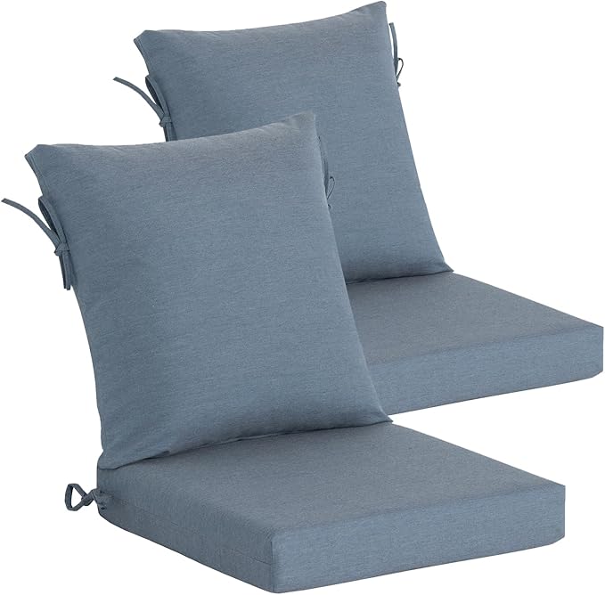 Goodgoods 20 x 42 Sunbrella Outdoor Patio Chair Cushion 2-Pack, Fade-Resistant by Goodgoods