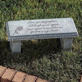 Roman Joseph's Studio 6.25" Memorial Garden Bench – Outdoor Decorative Accent by Roman