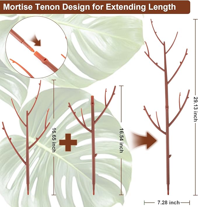 6 Pack Stackable Monstera Plant Support, Plant Stakes - Image 2