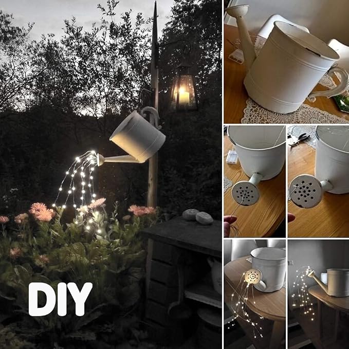 Solar Fairy Lights Outdoor White, Waterproof Solar Powered Waterfall Lights - Image 5