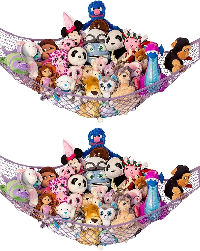 Lilly's Love Stuffed Animal Hammock | Corner Hanging Organizer, Toy Storage by LillysLove