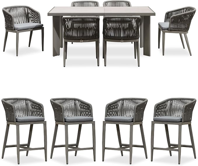 PURPLE LEAF 7 Pieces Outdoor Dining Set Patio Table and Chairs Set by PURPLELEAF