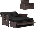 HAPPYGRILL Patio Rattan Wicker Daybed by HAPPYGRILL