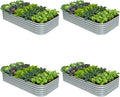 4-Pack Galvanized Raised Garden Bed 8x4x1.5 | 10x2x1.5 ft, Modular Raised by Annoell