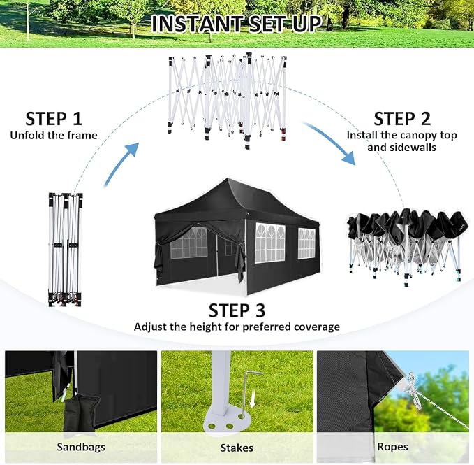 COBIZI Canopy 10x20 Pop Up Canopy Tent - Image 4