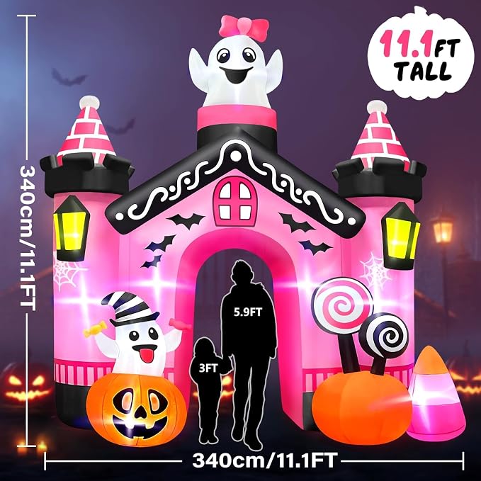 Kalolary 11 FT Halloween Inflatables Ghost Archway Outdoor Decorations - Image 2
