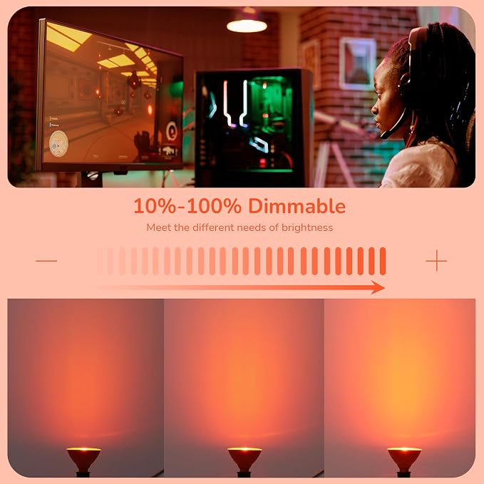 EDISHINE PAR38 Orange LED Flood Light Bulbs Outdoor, Dimmable LED Light Bulb - Image 6