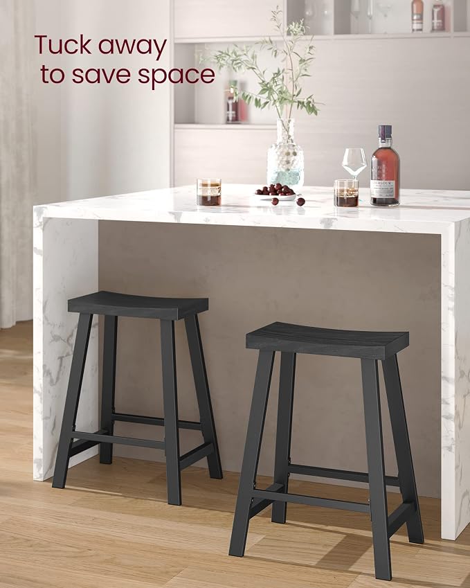 VASAGLE Bar Stools, Kitchen Breakfast Bar Stools - Image 4