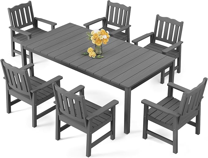 Stoog All-Weather 7 Pieces Patio Dining Sets, Waterproof Patio Furniture Set by Stoog