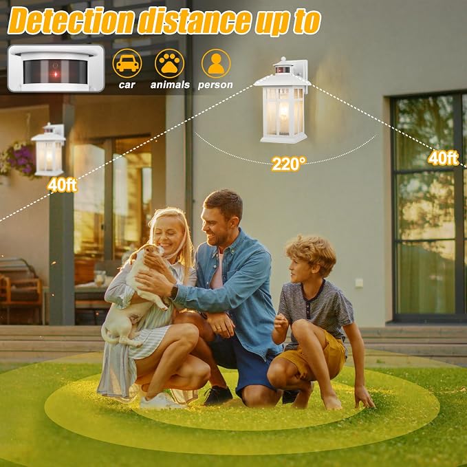 Dawn to Dusk Motion Sensor Wall Light Fixtures - Image 4