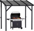 Outsunny 8' x 5' Hardtop Grill Gazebo, Lean-to BBQ Gazebo Shelter, Wall-Mounted by Outsunny