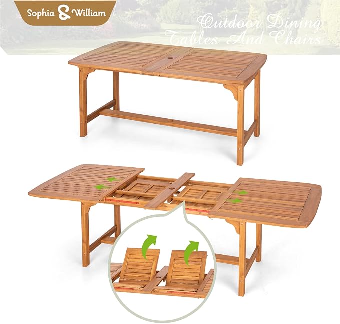 Sophia & William Patio Outdoor Table and Chairs Set, Patio Dining Sets - Image 3