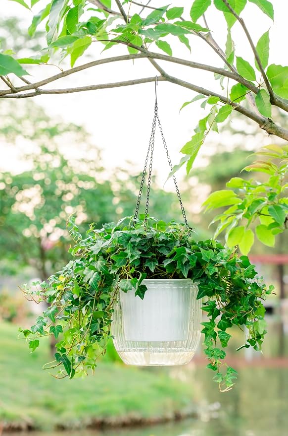 Melphoe 1 Pack Self Watering Hanging Planters Indoor Flower Pots, 8.3 Inch - Image 9