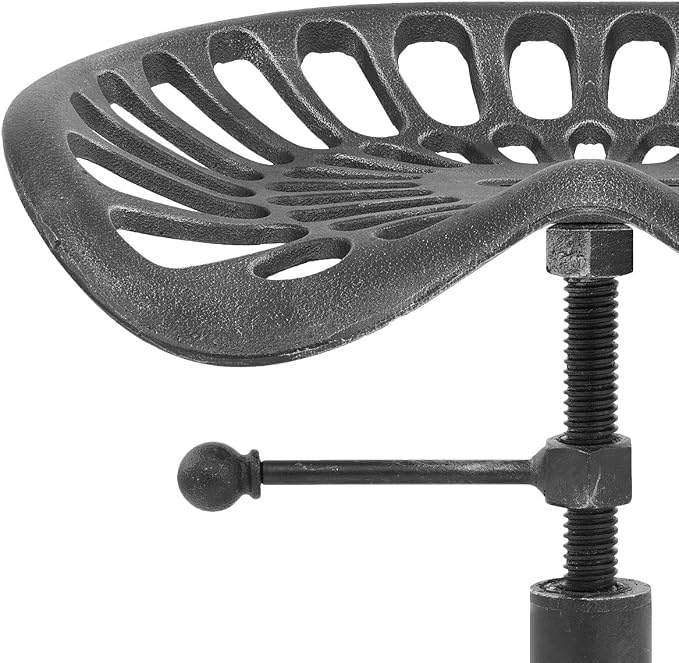 Diwhy Rustic Industrial Farmhouse Tractor Seat Adjustable Bar Stool Industrial - Image 7