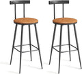 Bar Stools, Bar Chairs with Backrest and Footrest, Industrial Counter Stools by IRCPEN
