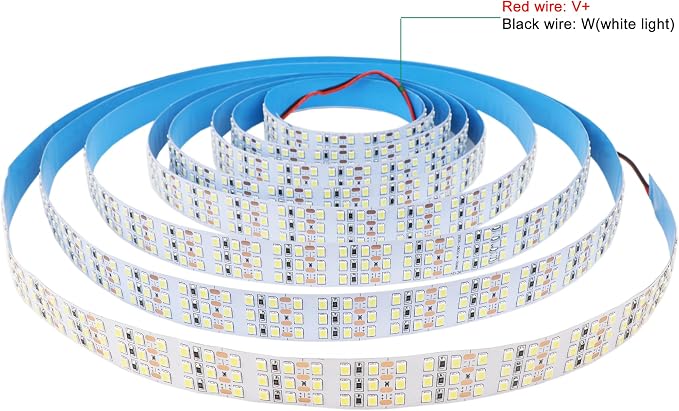 16.4ft SMD 2835 White LED Strip Lights 12V 1800 LEDs Triple Row Daylight White - Image 5
