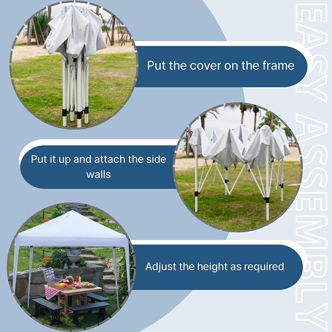 Outvita 10x10ft Ez Pop Up Outdoor Canopy Tent, Portable Commercial Instant Tent - Image 3
