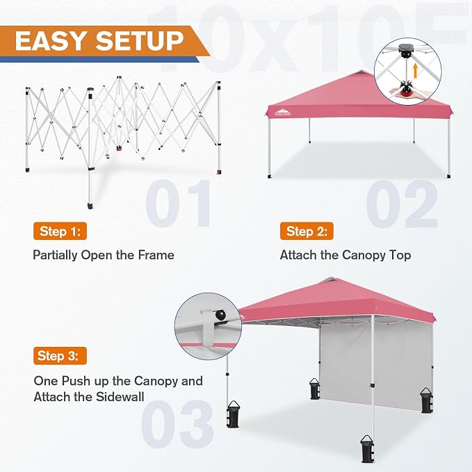 EAGLE PEAK Commercial Canopy 10x10 Pop Up Canopy Tent - Image 2