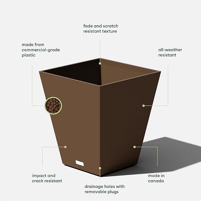 Veradek Nobleton Indoor/Outdoor Wide Square Planter - Image 4
