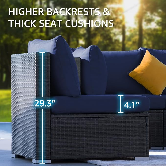 NICESOUL 11 Piece Sectional Patio Set - Image 7