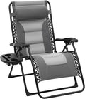 JEAREY Oversized Padded Zero Gravity Chairs, Folding Lounge Chair Outdoor Patio by JEAREYOutdoorsCollection