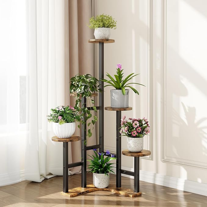 Corner Plant Stand Indoor, 6 Tiered Corner Plant Shelf Flower Stand - Image 7