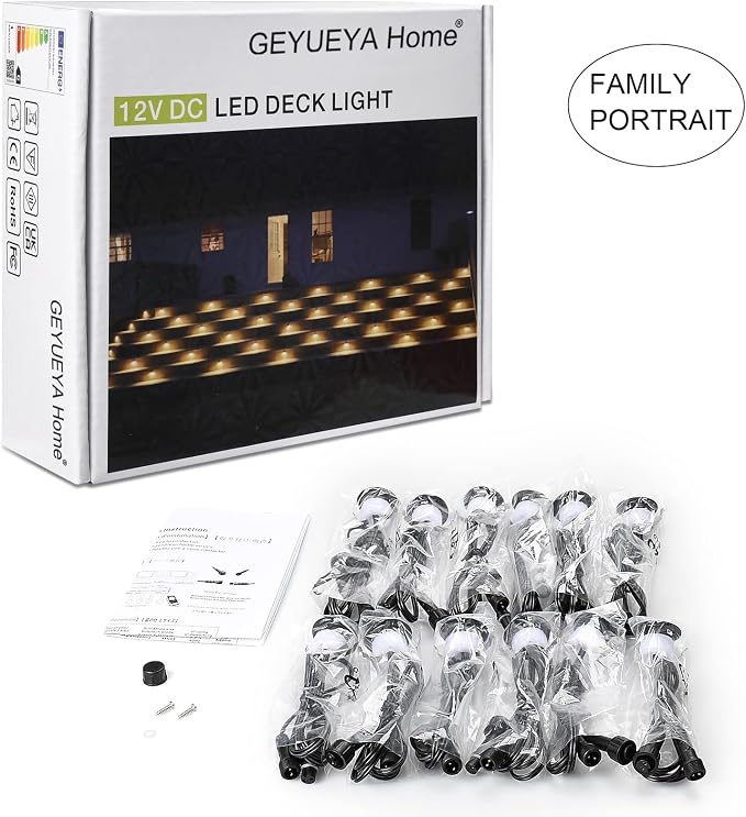 LED Deck Light Kits Warm White, Φ1.22 Recessed Step Light 12 Pack - Image 7