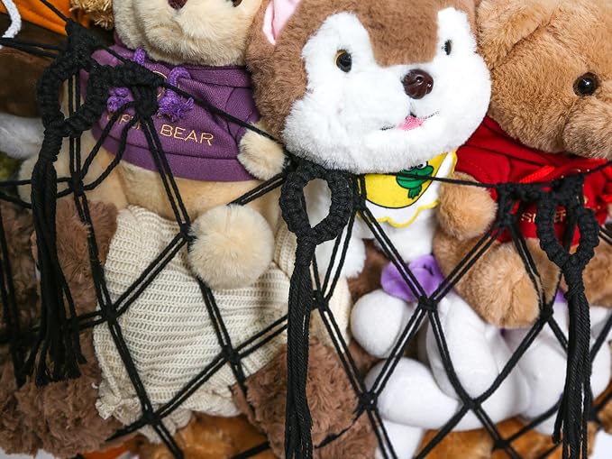 Large Stuffed Animal Net Hammock Macrame Toy Diaplay Plush Toy Holder Ceiling - Image 5