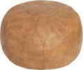 Thgonwid Unstuffed Moroccan Faux Leather Pouf Ottoman by Thgonwid
