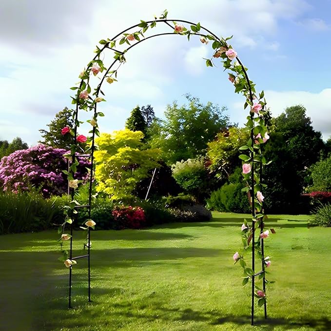 Metal Pergola Arbor, 4.6 Feet Wide x7.9 Feet High Assemble Freely - Image 8