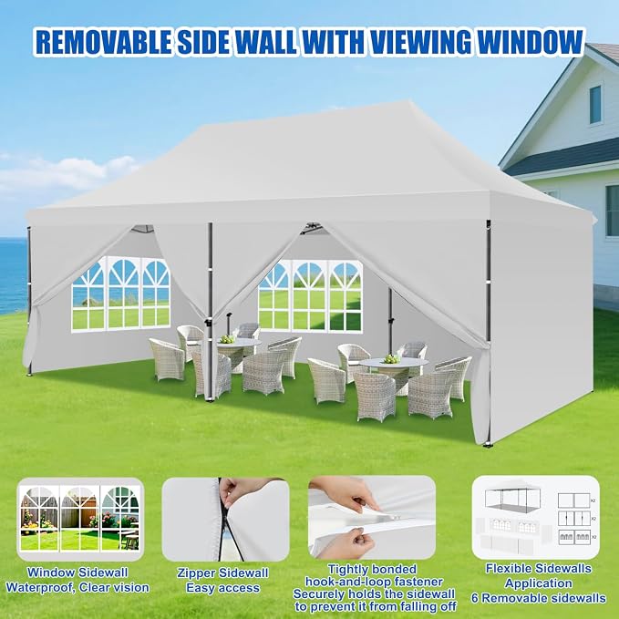 Yesker 10x20 Pop Up Canopy Tent - Image 4
