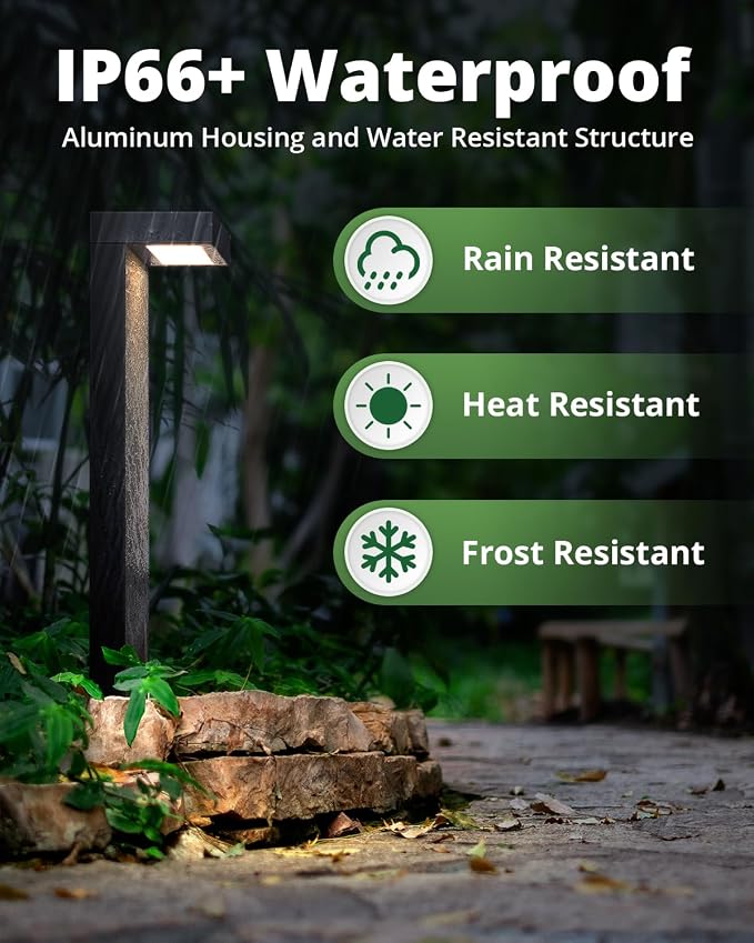GKOLED 4-Pack Low Voltage Landscape Lighting, Pathway Lights, 3W 9-15V AC/DC - Image 3