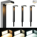 Solar Pathway Lights Outdoor 4 Pack, 3 Color in 1 Bright Landscape Lighting by COXSENI