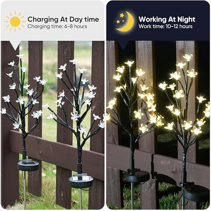 Solar Garden Lights Outdoor, Solar Lights Outdoor Decorative Waterproof - Image 3