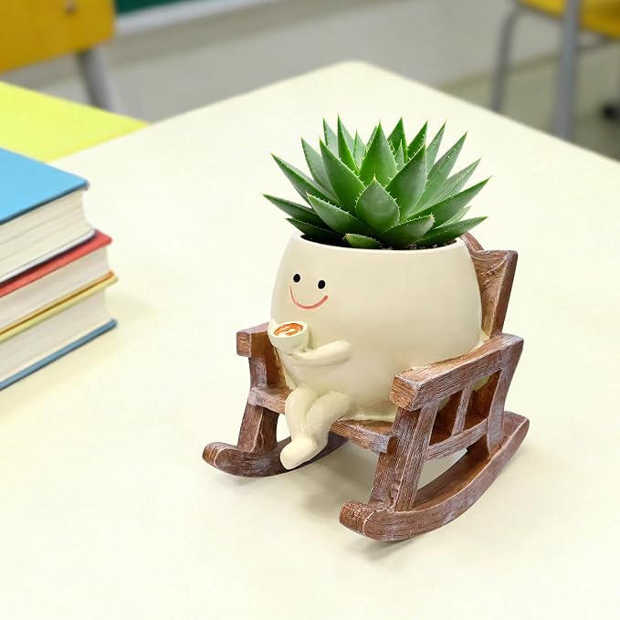 Smiley Face Planter Pot, Cute Plant Pots - Image 6