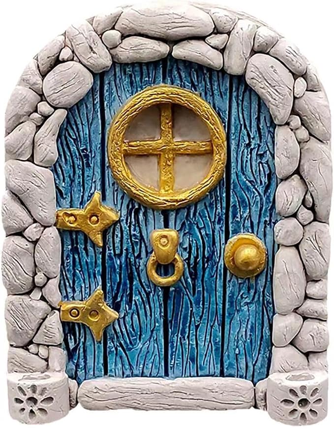 Blue Streak Archway Mini Fairy Garden Door by Jinshining
