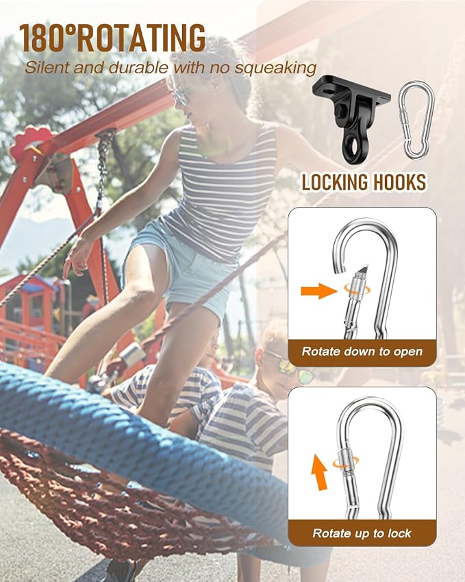 Heavy Duty Porch Swing Hangers Kit, - Image 6