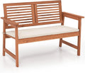 HAPPYGRILL Outdoor Wood Bench Patio Solid Wood Loveseat by HAPPYGRILL