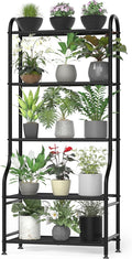 5-Tier Metal Plant Stand Indoor Outdoor, Waterproof Flower Stand by Yutrchey