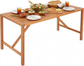 Tangkula 55" Acacia Wood Outdoor Dining Table by TANGKULA