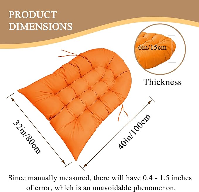 Thicken Egg Chair Cushion Replacement, Outdoor Hammock Swing Cushions - Image 2